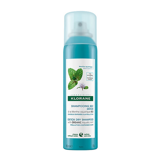 Klorane Detox Dry Shampoo with Organic Aquatic Mint for Pollution-Exposed Hair 150ml