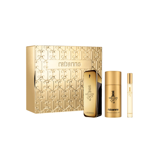 Paco Rabanne 1 Million 100ml EDT, 150ml Deo Spray & 10ml Travel Spray Gift Set 2024