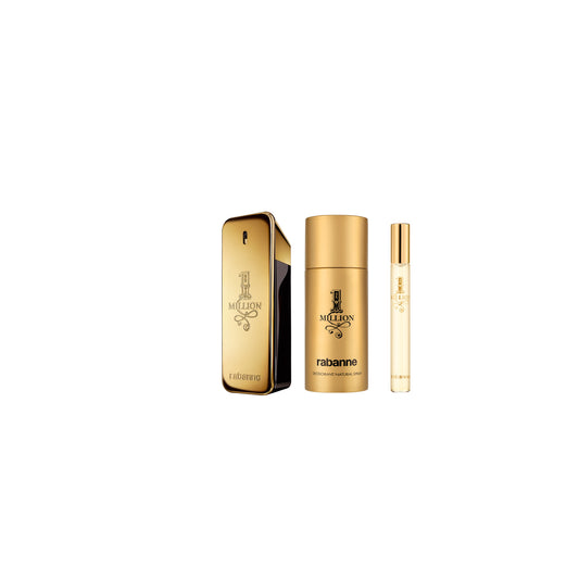 Paco Rabanne 1 Million 100ml EDT, 150ml Deo Spray & 10ml Travel Spray Gift Set 2024