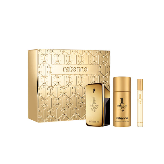 Rabanne 1 Million 50ml EDT, 150ml Deo Spray & 10ml Travel Spray Gift Set 2024