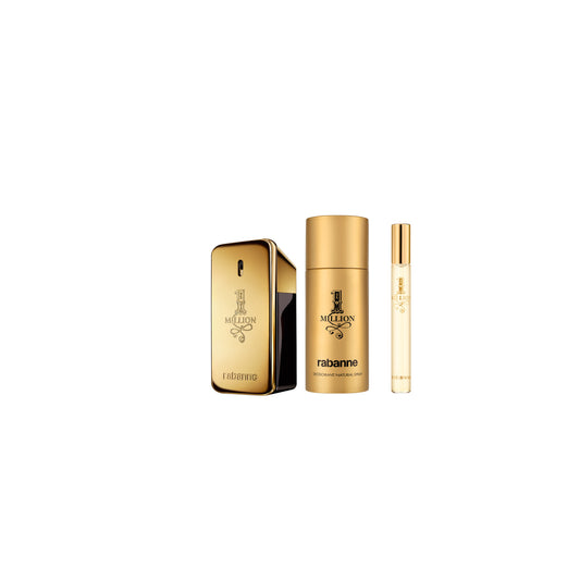 Rabanne 1 Million 50ml EDT, 150ml Deo Spray & 10ml Travel Spray Gift Set 2024