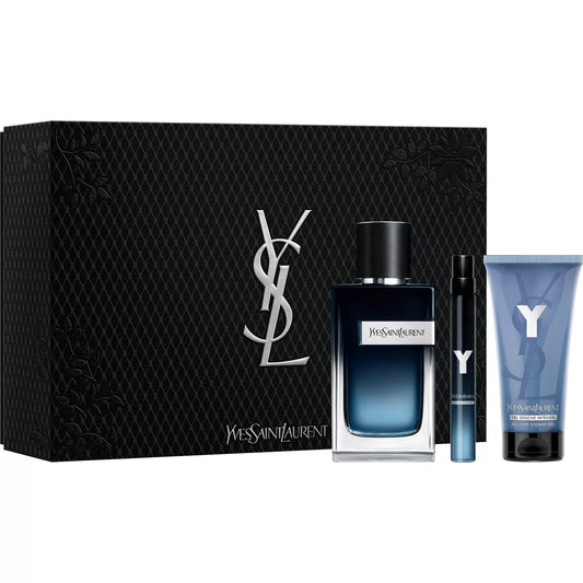 YSL Y 100ml EDP, 50ml Shower Gel & 10ml Travel Spray Gift Set