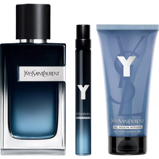 YSL Y 100ml EDP, 50ml Shower Gel & 10ml Travel Spray Gift Set