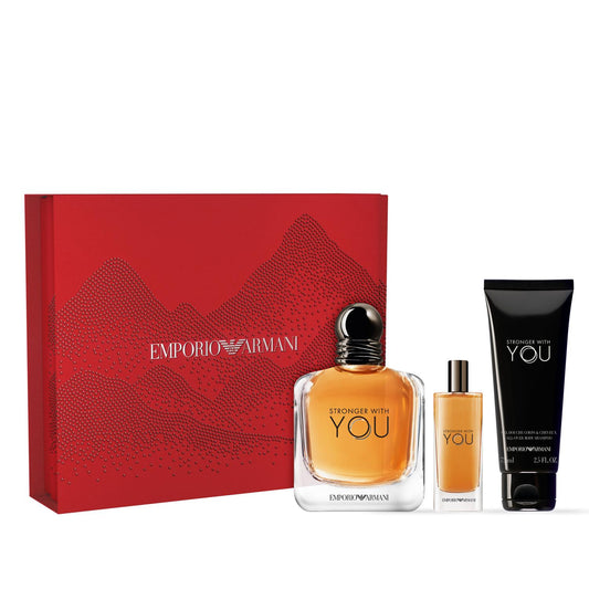 Emporio Armani Stronger With You 100ml EDT, 75ml Shower Gel & 15ml EDT 2024 Gift Set