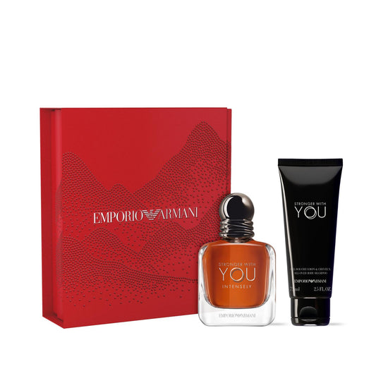 Emporio Armani Stronger With You Intensely 50ml EDP & 75ml Shower Gel Gift Set