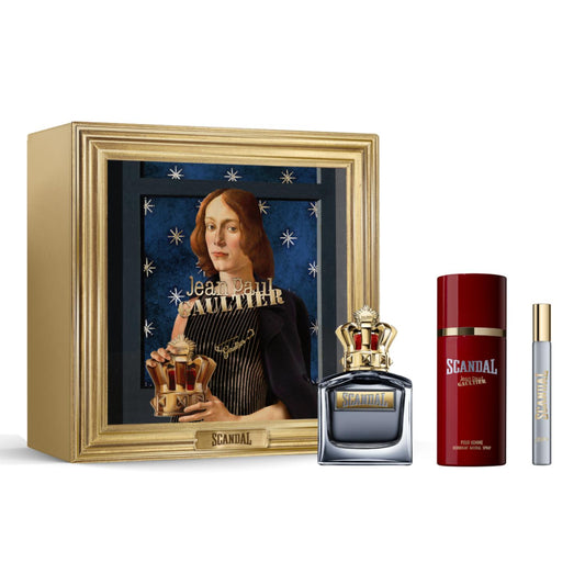 Jean Paul Gaultier Scandal Pour Homme 100ml EDT, 150ml Deodorant & 10ml Travel Spray Gift Set