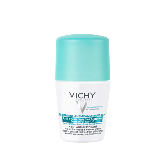 Vichy 48hr Anti-Perspirant Roll On - No White Marks and Yellow Stains 50ml