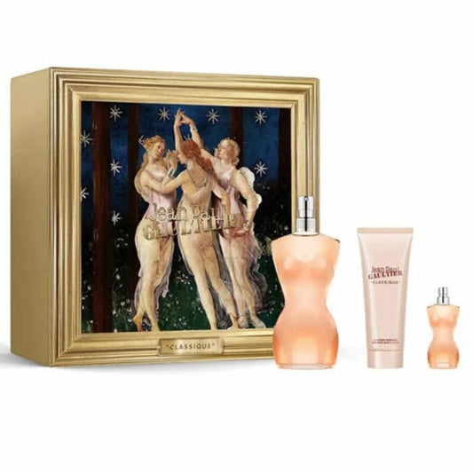 Jean Paul Gaultier Classique 100ml EDT, 75ml Body Lotion & 6ml Travel Spray Gift Set