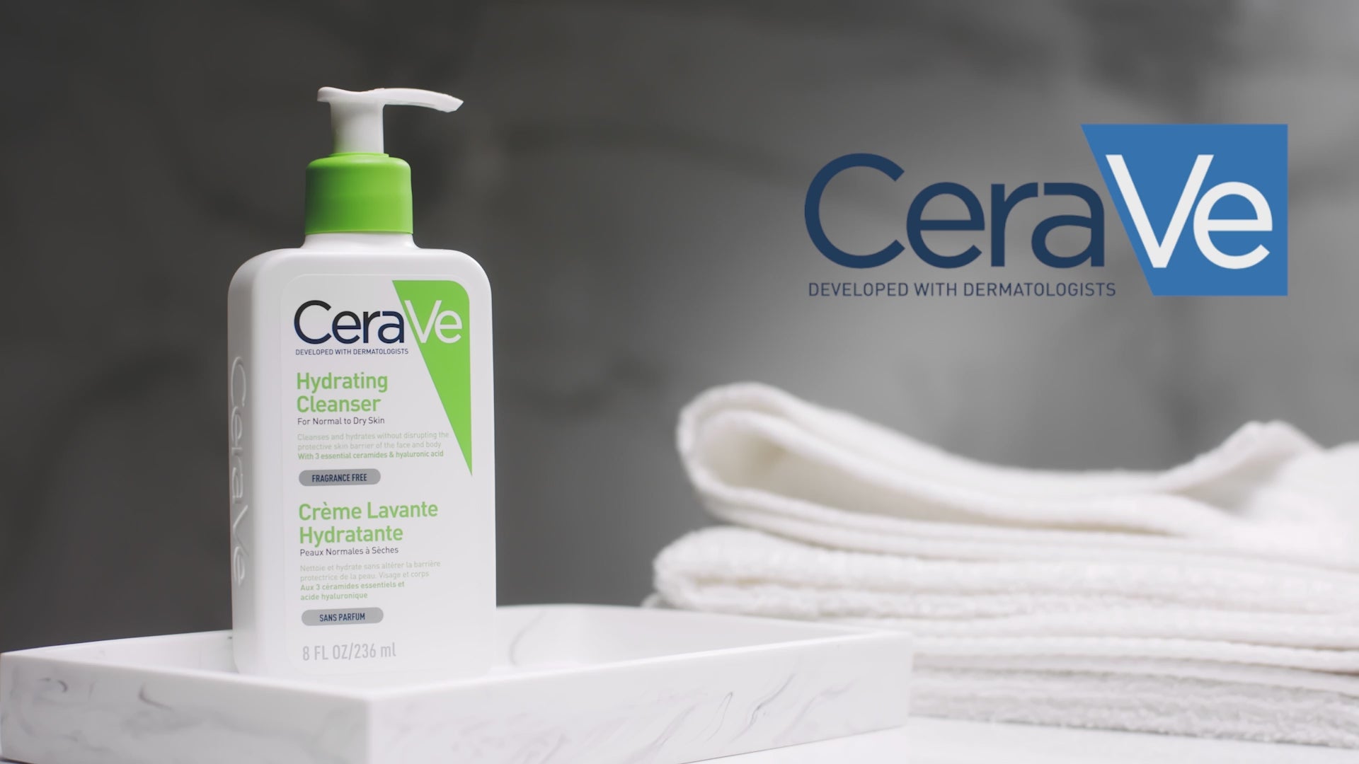 CeraVe Hydrating Cleanser, Latest Version With Hyaluronic Acid, Made in France