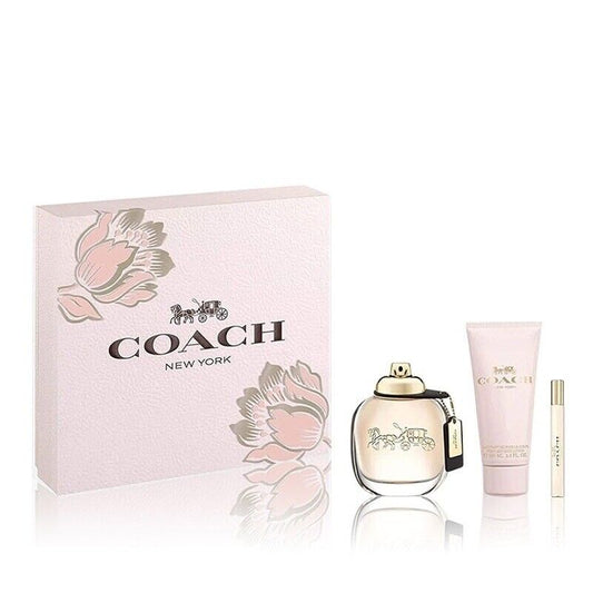 Coach New York for Women 90ml EDP, 100ml Body Lotion, 7.5ml EDP; Super Gift Set