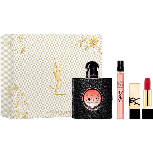 YSL Black Opium 90ml EDP, 10ml Travel Spray & Mini RPCNM Gift Set