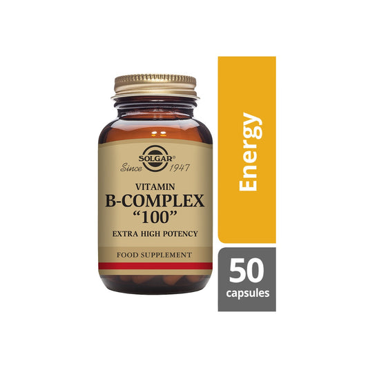 Solgar® Vitamin B-Complex "100" Extra High Potency Vegetable Capsules - Pack of 50