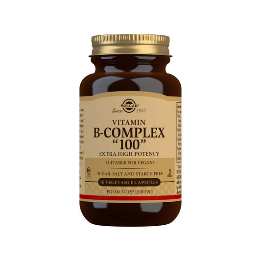 Solgar® Vitamin B-Complex "100" Extra High Potency Vegetable Capsules - Pack of 50