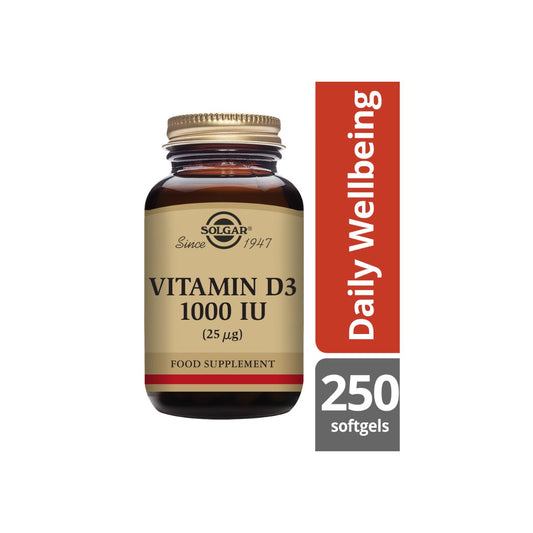 Solgar® Vitamin D3 1000 IU (25 µg) Softgels - Pack of 250