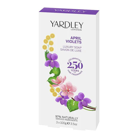 Yardley April Violets Soap (3 x 100g)